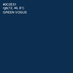 #0C2E51 - Green Vogue Color Image
